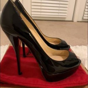 Christian Louboutin Black Peep Toe Pump